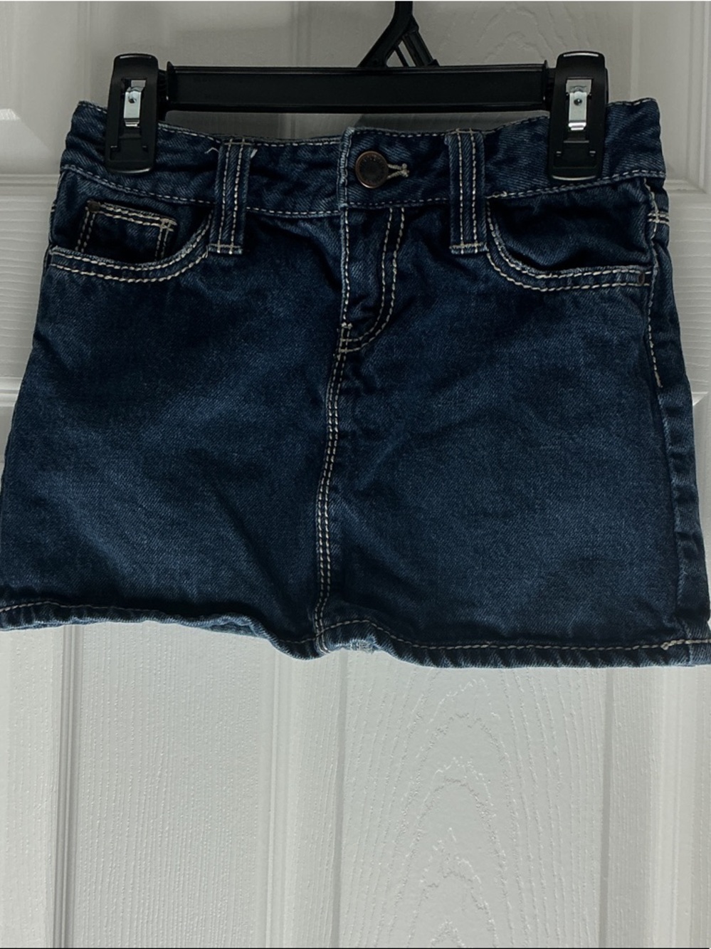 GAP Indigo Denim Mini Skirt with Contrast Stitching